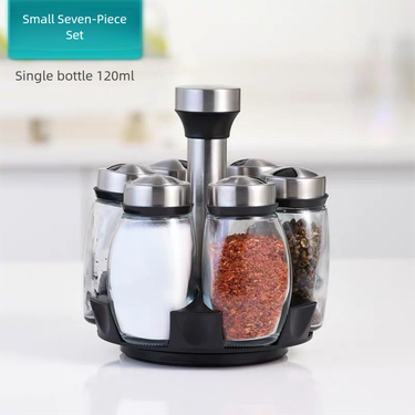 Spice Box Set Seasoning Jar Kitchen Household Creative Rotating Seasoning Bottle Spice Box Glass Seasoning Bottle Jar_voghion.com