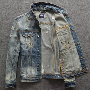 European and n men's autumn and winter jeans jacket slim handsome boy simple jacket_voghion.com