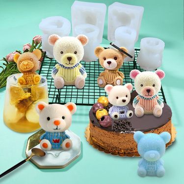 Bear Silicone Mold (Multi-Purpose For Ice Cubes, Chocolate, Coffee & Desserts - BPA-Free, Reusable)_voghion.com