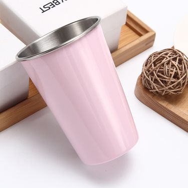 11/16oz Outdoor Camping Tableware Travel Cups Set Stainless Steel Drinking Glasses Beer Cup cold drink cup_voghion.com