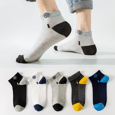 24 New Zhuji socks men's thin mid-short socks men's sports casual sweat-absorbent breathable mesh socks_voghion.com