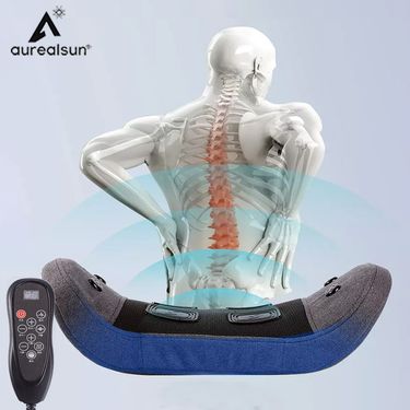Electric Waistr Lumbar Vibration Cushion Relief Pain Heating Health Care Relax Traction Therapy Airbag Back Body_voghion.com