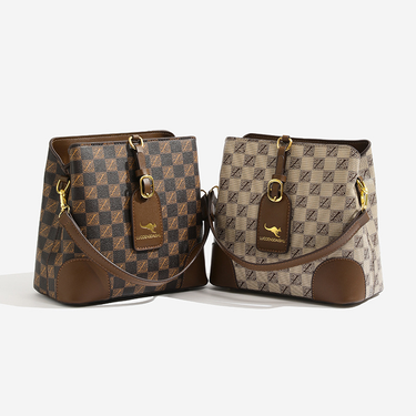 Fashionable bucket for women, casual and fashionable printed crossbody bag, large capacity portable trendy shoulder bag_voghion.com