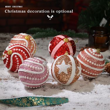 Decoration 8cm Painted Foam Mall Christmas Decorations Pendant Window Hanging Ball Arrangement Wholesale_voghion.com