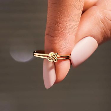 S925 Sterling Silver Double Knot Mother Daughter Bow Simple Designer High End Feeling_voghion.com