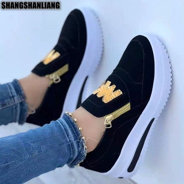 SHLIANG New Women Flats Autumn Designer Classic Walking Casual Sneakers Rome Fashion Running Shoe Plus Zapatos De Mujer_voghion.com