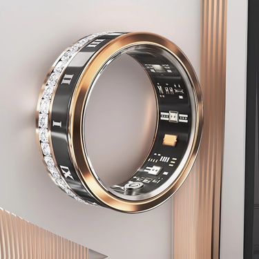 Rings High End New Diamond Studded Smart Ring Heart Rate Sleep Blood Oxygen Detection Multi Function Sports Ring Ring_voghion.com