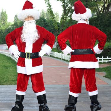 Santa Claus Clothing for Men and Women, Adult Thickeneded Large Size Christmas COS Clothing, Dress-up Clothing_voghion.com