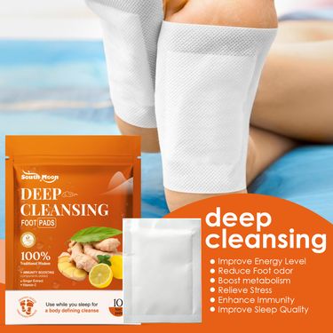 South Moon 10pcs Ginger Deep Cleansing Foot Patch To Relieve Gentle Care Of Physical Discomfort Foot Care Patch_voghion.com