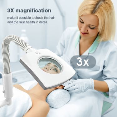 Professional Steamer, 2 In 1 Ozone Facial Steamer On Wheels With 3X Magnifying Lamp, Time Preset Function Design Face_voghion.com