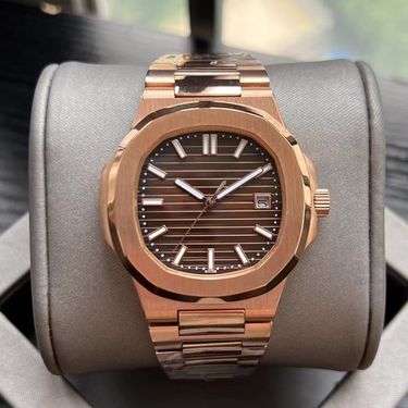 Mingzhu 2813 New 5711 Rose Gold New Mechanical Deep Waterproof Stainless Steel Watch New Station West Clock_voghion.com