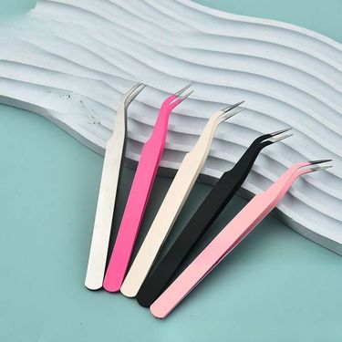 False Tweezers, Stylist, Eyelash Extension Clip, Elbow Clip Tool_voghion.com