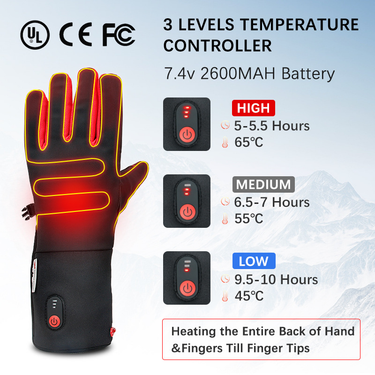 Electric heating gloves heated ski gloves winter heated outdoor motorcycle men's and women's warm gloves_voghion.com