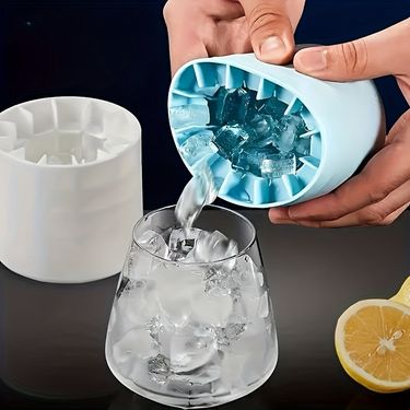 1pc, Make Perfectly-Shaped Ice Cubes With This Easy-Release Silicone Ice Cube Mold - Holds Up To 60 Cubes!_voghion.com