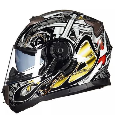 Casque de moto Casque d'exposition Casque de voiture électrique d'hiver Casque intégral de personnalité chaud antibuée Casque intégral_voghion.com