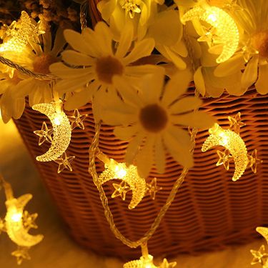 Battery Powered 1.5M/3M/6M/10M LED Star Moon Fairy Garland String Lights New Year Christmas Wedding Home Indoor Decoration light_voghion.com