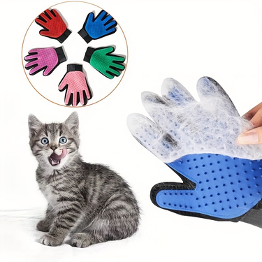 Pet Grooming Glove - Gentle Deshedding Brush For Cats And Dogs - Effective Pet Hair Remover Glove - Massages And Stimulates Circulation - Easy To Use_voghion.com