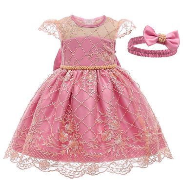Kid's Clothing 2024 New Children's Dress Sleeveless Big Bow Lace Birthday Dress Tutu Skirt_voghion.com