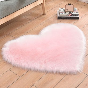 Heart Rug, Gift For Mother's Day, Heart Shaped Rug, Fluffy Rugs, Shag Mats For Bedroom Living Room, Love Coquette Room Decor_voghion.com