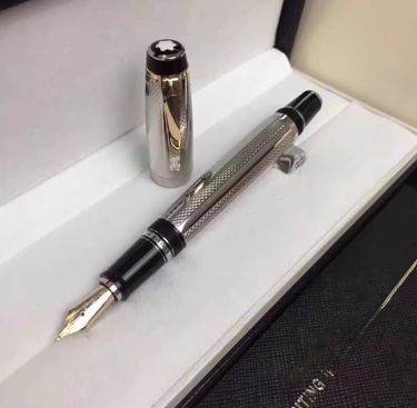 Elegant Bohemian Style Metal Grid Ball Pen Premium Smooth Writing Experience Mont_voghion.com