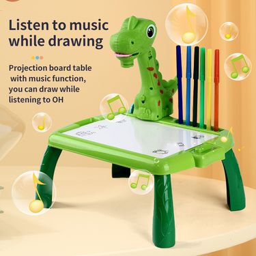 Intelligent Early Education Children's Multi-functional Projection Toy Dinosaur Drawing Board Writing Board Boys And Girls Birthday Gift_voghion.com