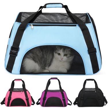 Cat Bags Soft Sided Portable Dog Carrier Mesh Breathable Carrier Bags For Cats Dogs Comfort Foldable Handbag Pet Transport Bag_voghion.com