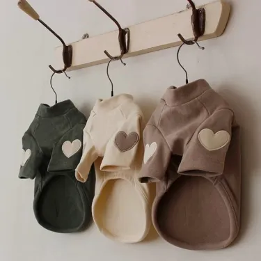 Love Winter Warm Pet Dog Clothes Base Shirt Cute Love Bear Teddy Yorkshire Hoodie Cat Pet Warm Clothes Designer Puppy Clothing_voghion.com