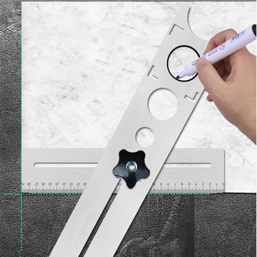 360 Degree Adjustable Universal Tile Marble Glass Ceramic Floor Drilling Hole Tools Hole Opener Locator Position Ruler Puncher_voghion.com