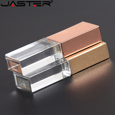 JASTERS Crystal sticks 3D print custom 4GB 8GB 16GGB 32GB 64GB usb flash pen drive transparent glass_voghion.com