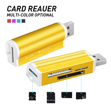 4 in 1 Mini Portable USB TF/MS/M2 Card Reader Adapter for Computer_voghion.com
