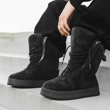 Men's High-Top Chunky Sole Casual Boots - Trendy Streetwear Sneakers_voghion.com
