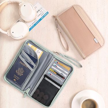 Coin Purses & Holders New Travel Passport Bag Multifunctional Document Bag Passport Protection Cover Anti Theft Card Bag Document Storage Bag_voghion.com