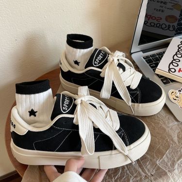Women's 2025 Fall/Winter New Canvas Shoes Casual Sneakers Fashionable And Versatile_voghion.com