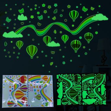 Auff Night Light Personalized Creative Rainbow Cloud Hot Air Balloon AFG3637 Customized Decorative Wall Stickers_voghion.com