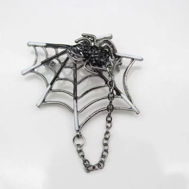 Halloween New Creative Fashionable Personalized Diamond Spider Brooch Flower Clothing Accessory_voghion.com