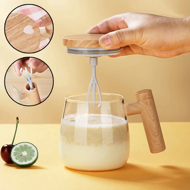 Portable Blender Self Stirring Coffee Mug Glass Mug Electric 400ML Self Mixing Cup High Speed Fast Automatic Mixer Self Stirring_voghion.com