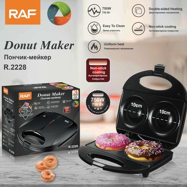 RAF Donut Maker Fully Automatic Large 10cm Double Sided Heating Breakfast Machine EU Standard_voghion.com