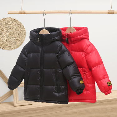 Children's medium length thick warm down jacket_voghion.com