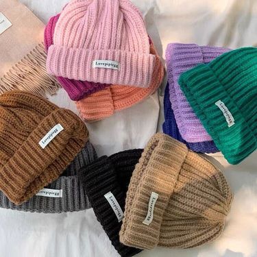 Popular Women's Coarse Yarn Knitted Hat For Autumn And Winter Versatile Big Head Circumference Loose And Warm Cold Hat_voghion.com