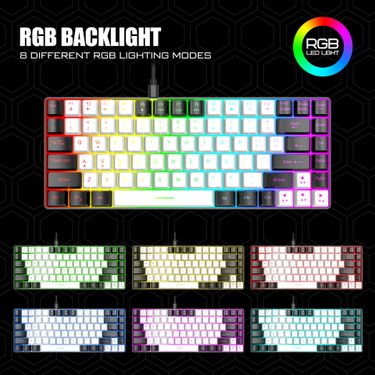 Game Office Silent Office Machinery Feel Wired Keyboard Key Line Separation Keypad Luminous Compact_voghion.com