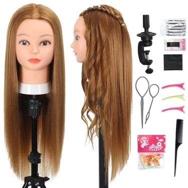 Opini 80% straight 66.04cm -71.12cm doll and hair beauty model head real human hair, suitable for hairdressers (# 27_voghion.com