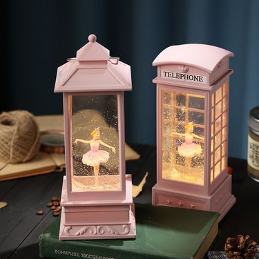 Rotating Ballet Snowflake Music Box Music Box Crystal Ball Dancing Girl Girl Birthday Gift Ornaments_voghion.com