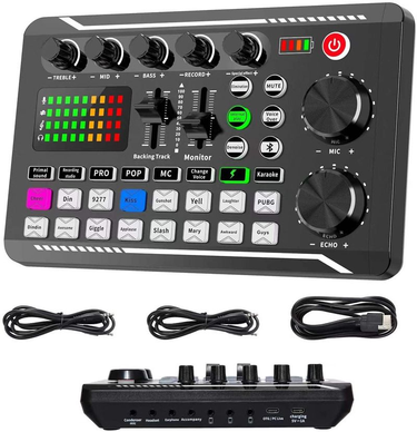 F998/V8S Microphone Live Mixer Board Sound Card Audio Mixing Console Amplifier_voghion.com