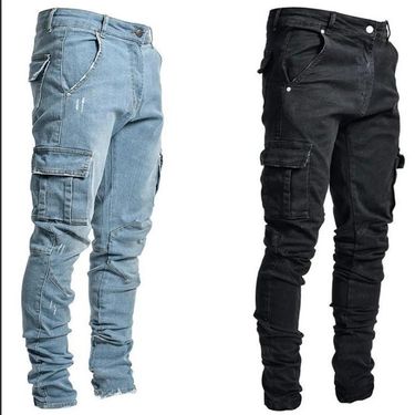 Premium Products 2025 New For Men With Side Pockets, Elastic And Fit, Slim Fit Jeans_voghion.com