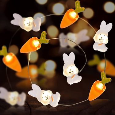 Easter Carrot Rabbit Decorative Lights Chicks Eggs Cracked Egg Battery Box Copper Wire Light String_voghion.com