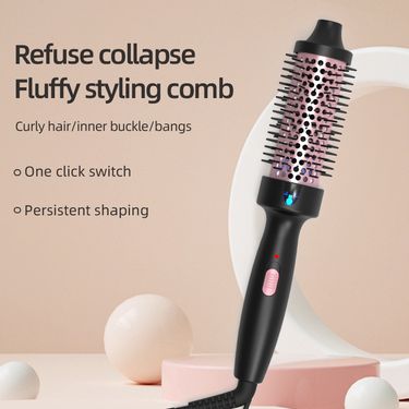 fluffy curly hair comb tube comb electric curling comb long and short hair care electric heating comb fluffy perm curly hair comb inner buckle curl_ipsvogv.com