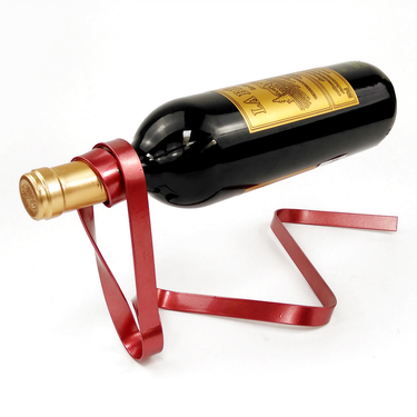 Huidian Patent Creative Colorful Ribbon Suspension Red Wine Gravity Balance Bottle Holder Novelty Gift Decoration_voghion.com