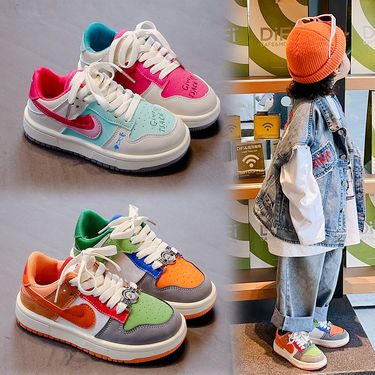 Girls' 24 Autumn New Korean Brand Low cut Children's Board Mandarin Ducks Boys' Large Student Shoes_voghion.com