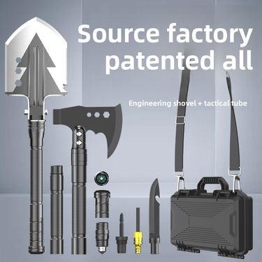 Outdoor Military Axe Hammer Set Camping Survival Car-Mounted Manganese Steel Folding Multi-Functional Engineer Shovel_voghion.com