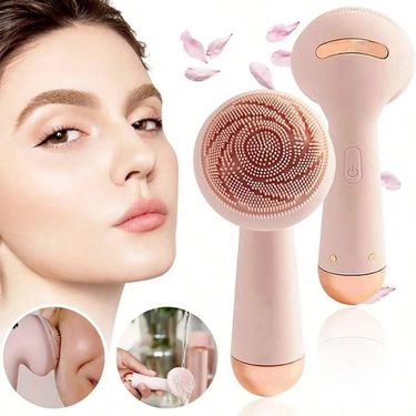 Electric Silicone Facial Brush Skin Massager Wireless Charging Cleansing Waterproof Vibration Beauty Instrument Care_voghion.com
